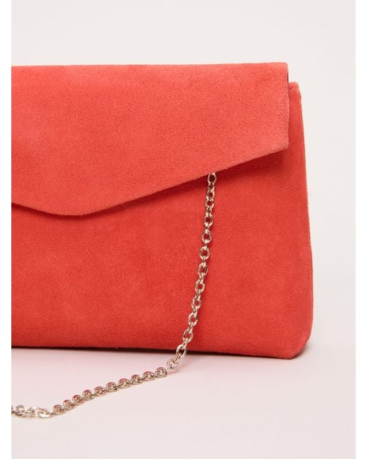 Phase Eight Red Phase Eight Suede Clutch Bag
