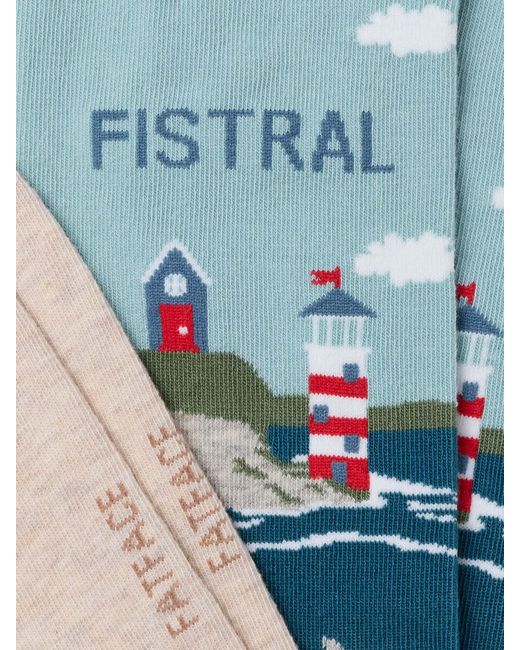 FatFace Blue Fatface Multi Fistral Socks for men
