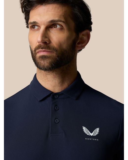 Castore Blue Club Essential Golf Polo Shirts for men