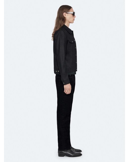 AllSaints Black Allsaints Fitted Trucker Jacket for men