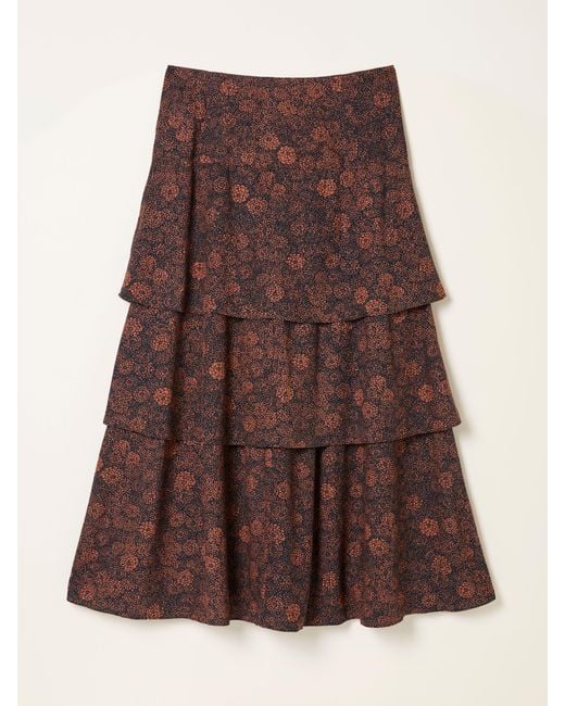 FatFace Brown Fatface Tonia Midi Skirt