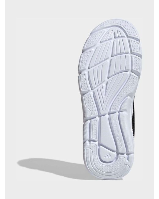 Adidas White Cloudfoam Flex Laceless Wide Fit Trainers