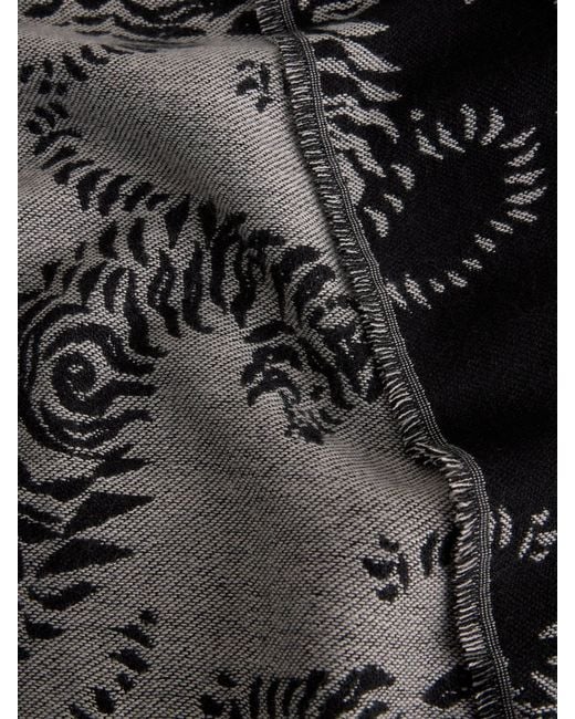 White Stuff Black Midweight Pattern Scarf