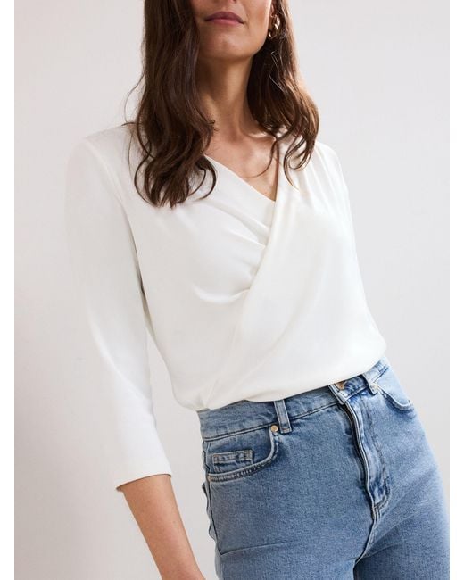 Phase Eight White Phase Eight Sutton Drape Top