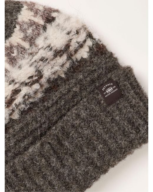 FatFace Gray Fatface Fairisles Brushed Beanie for men