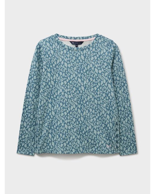 Crew Blue Cassandra Printed Top