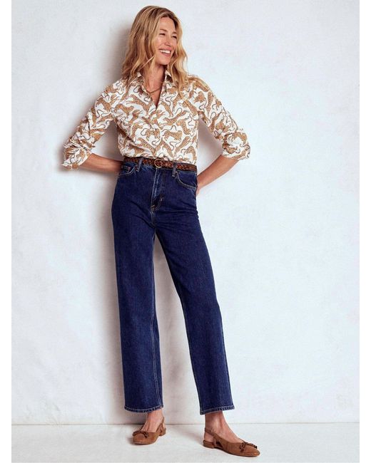 Boden White Sienna Cotton Shirt