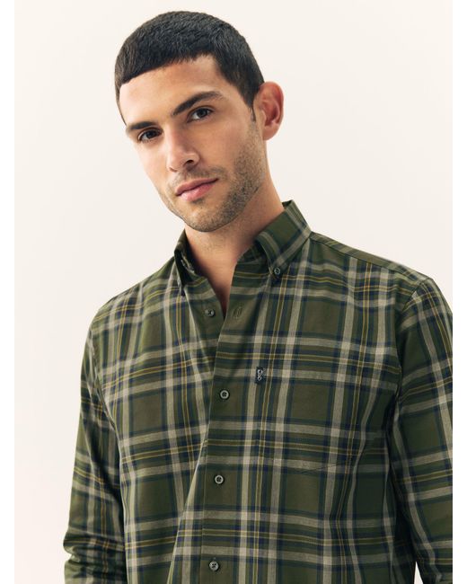 Next Green Regular Fit Easy Iron Button Down Oxford Shirt for men