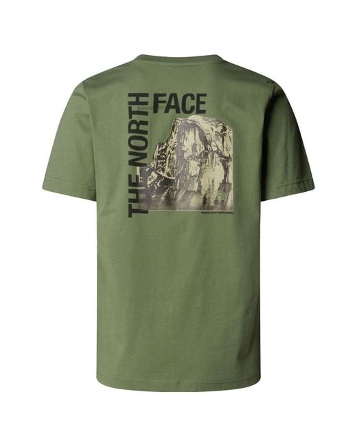 The North Face Green Half Dome Photo Back Print T-Shirt for men