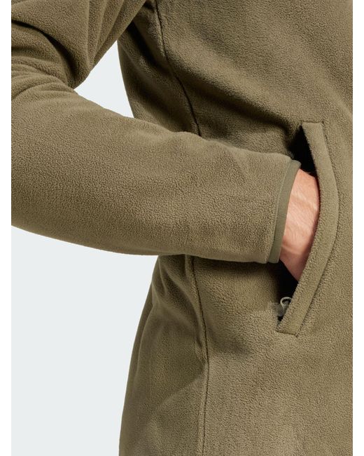 Adidas Green Terrex Multi Essentials Full Zip Fleece Jacket for men