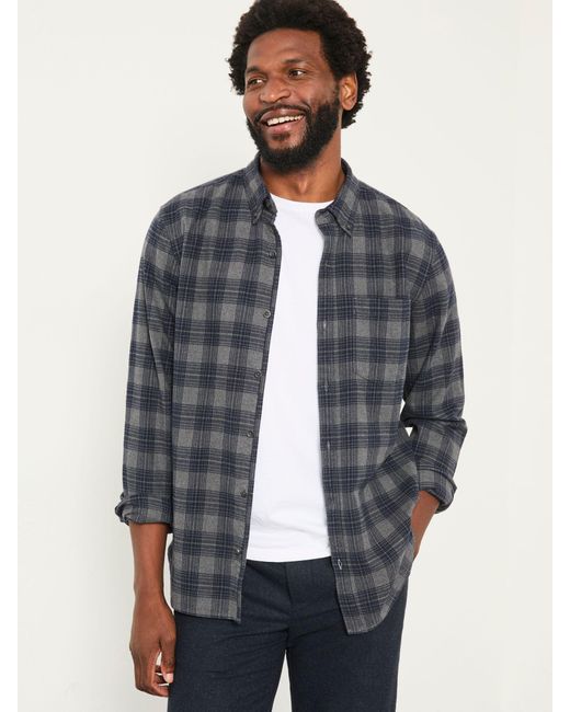 FatFace Blue Fatface Scole Long Sleeve Check Shirt for men