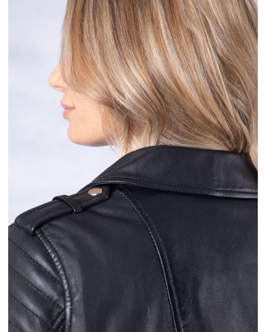 Lakeland Leather Blue Esthwaite Classic Biker Jacket