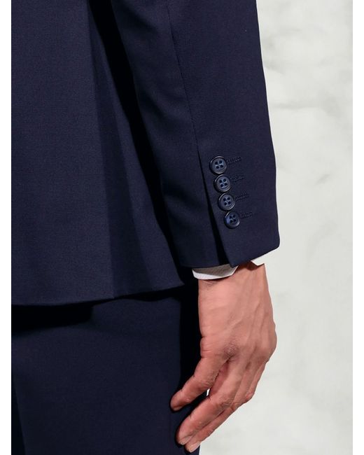 Brook Taverner Blue Plain Suit Jacket for men