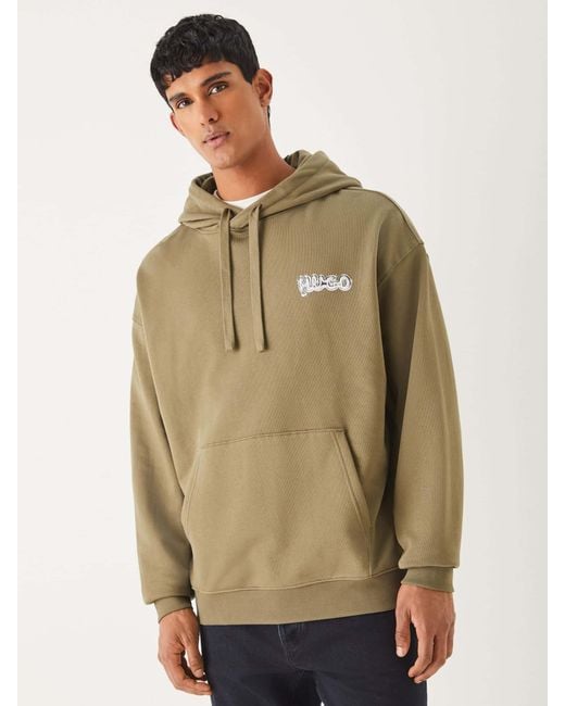 HUGO Green Bubble Logo Hoodie for men