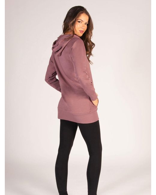 Pineapple Pink Light Longline Hoodie