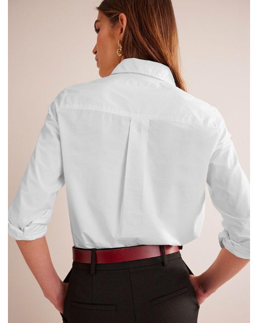 Boden White Sienna 100% Cotton Shirt