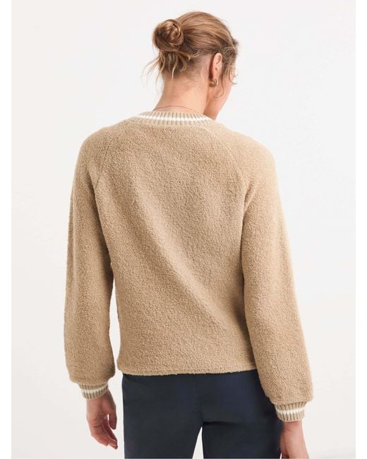 JD Williams Natural Boucle Knitted Bomber Jacket