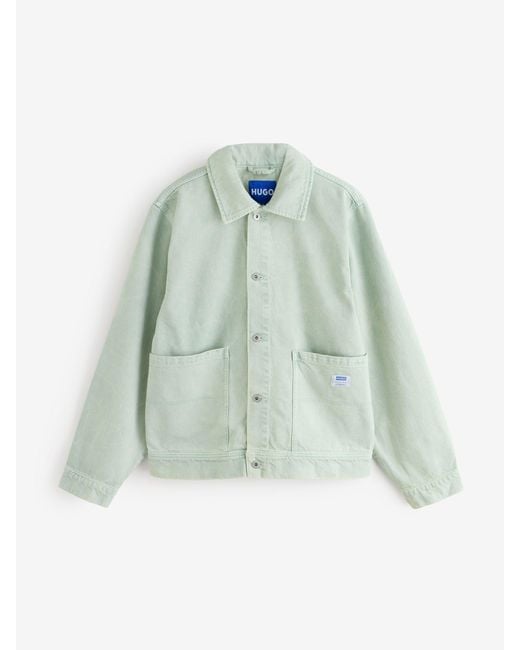 HUGO Blue Button Up Denim Jacket for men