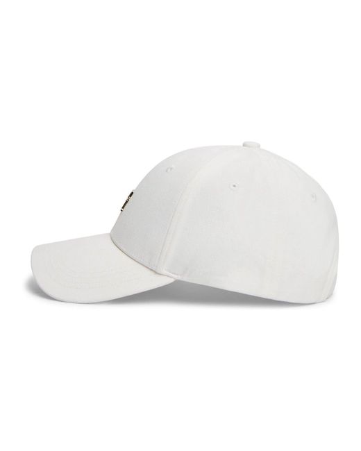Tommy Hilfiger White Monogram Twill Baseball Cap