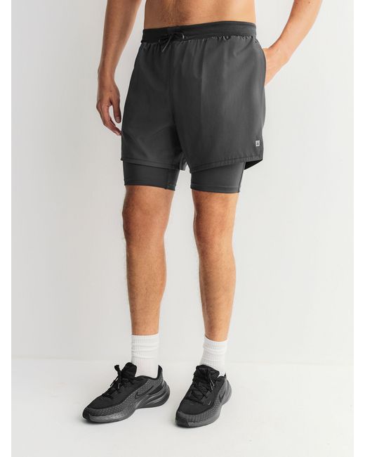 Next Black Active 2-In-1 Shorts 2 Pack for men