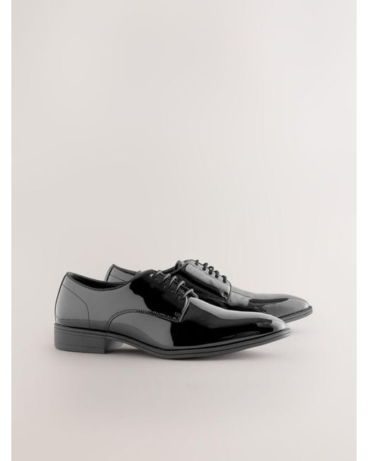 Next Lack-Derby-Schuhe in Black für Herren