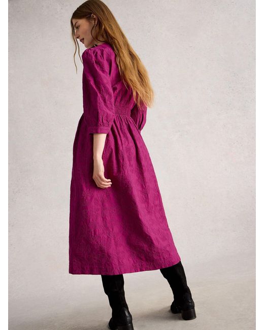 green emerald velvet dress White Stuff Daria Cord Embroidered Dress – Ohh! By Gum main image 0