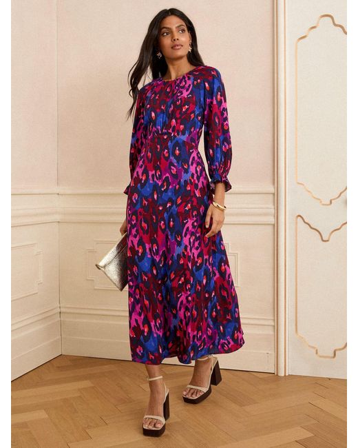 joe browns butterfly dress Ivy Placket Linen Midi Dress-French Navy, Rope Trellis