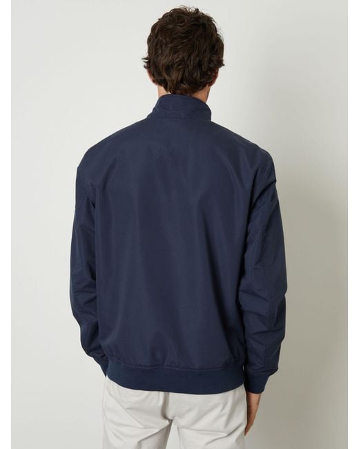 Threadbare Blue Zip Up Harrington Jacket for men