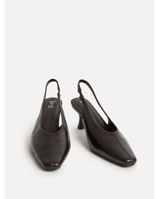 Linzi Brown Method Square Toe Slingback Court Heels