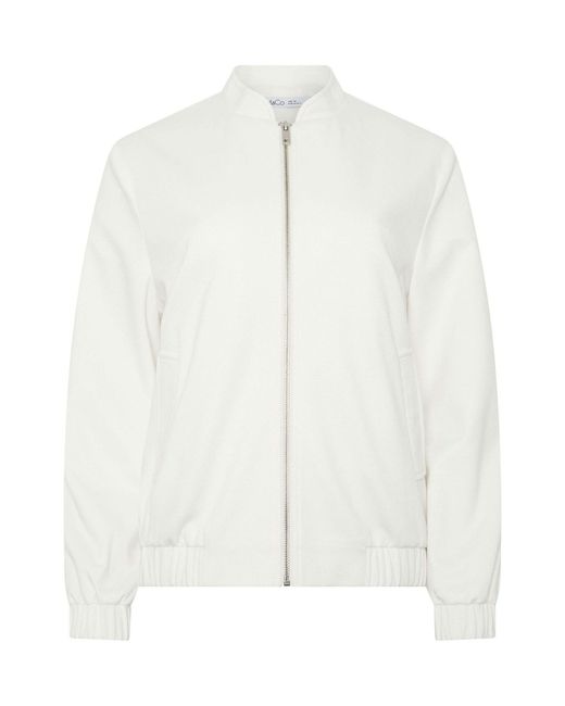 M Com White Bomber Jacket