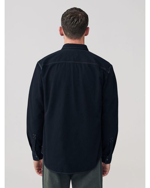 Next Black Twin Pocket Western Style Long Sleeve Shirt for men