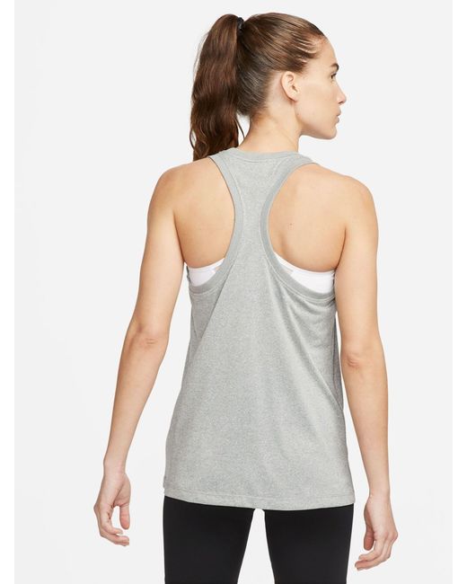 Nike Gray Dri-Fit Tanktop Mit Racerback