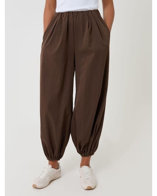Threadbare Brown Balloon Trousers With Pockets