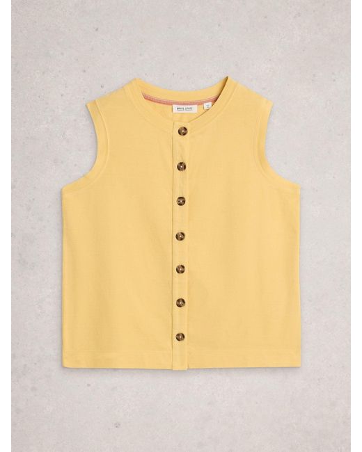 White Stuff Yellow Simone Tank