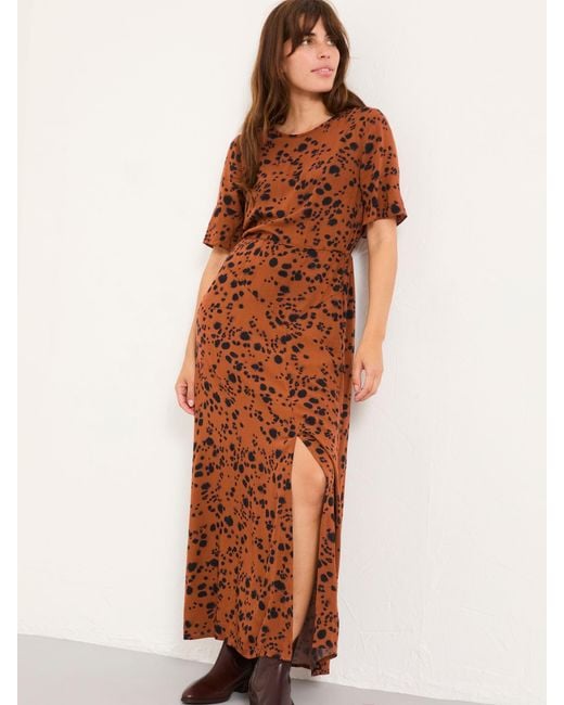FatFace Brown Fatface Winona Regular Midi Dress