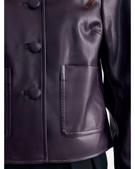 Phase Eight Blue Malina Pu Jacket