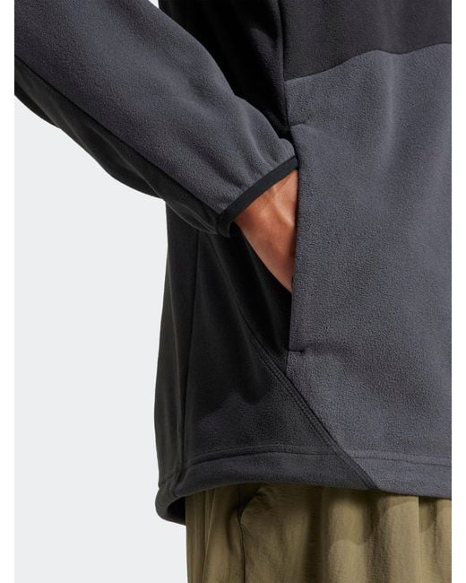 Adidas Originals Blue Adidas Terrex Multi Climawarm Anorak Fleece for men