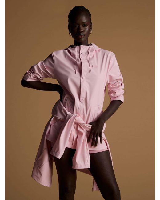 Hunter Pink Izzy Pu Hooded Jacket