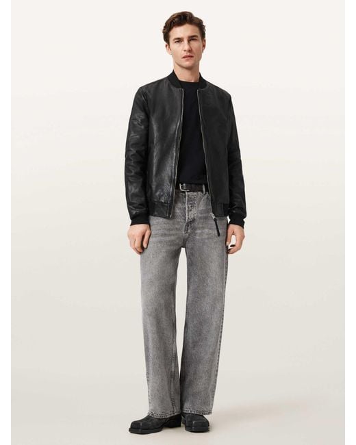 AllSaints Black Allsaints Morten Bomber Jacket for men