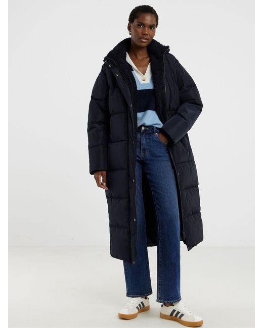 JD Williams Blue Padded Maxi Coat