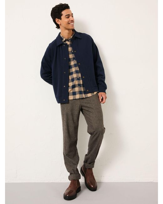 FatFace Blue Fatface Harrington Harrington Sweat Jacket for men