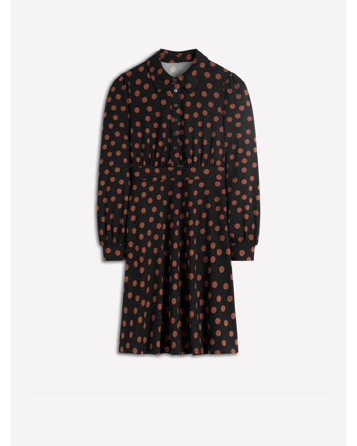 Boden Black Orla Short Jersey Shirt Dress