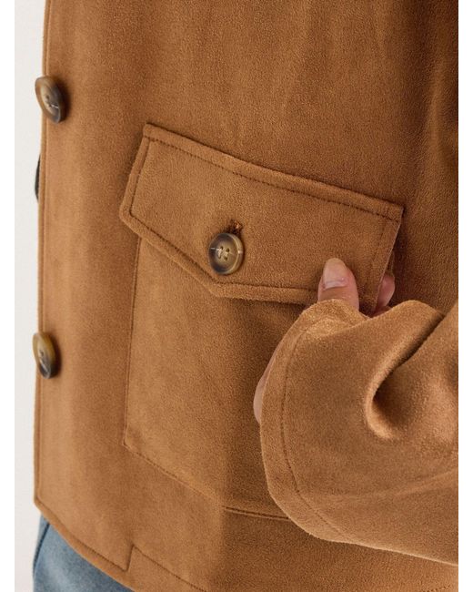 PixieGirl Petite Brown Pixiegirl Petite Suedette Patch Pocket Jacket