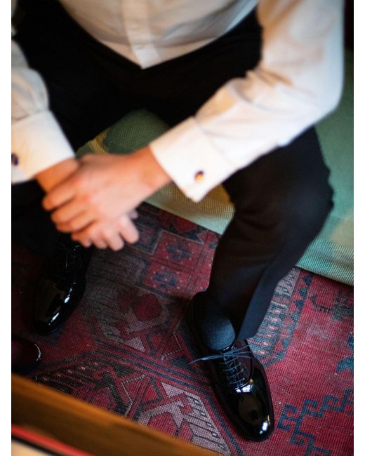 Loake Patent Oxford Dress Shoes in Black für Herren