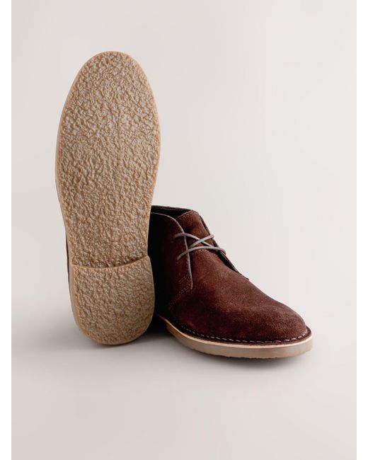Next Brown Suede Desert Boots for men