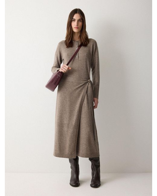 Jigsaw Women's Brown Merino Cashmere Tie Dress -  constanciahaberes.diresancash.gob.pe