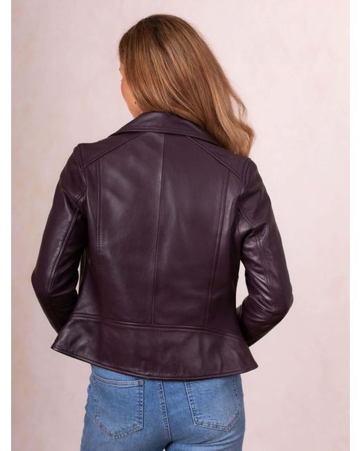 Lakeland Leather Blue Tarraby Biker Jacket