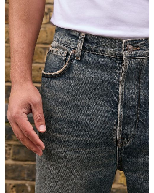 Next Green Baggy Flared Jeans for men