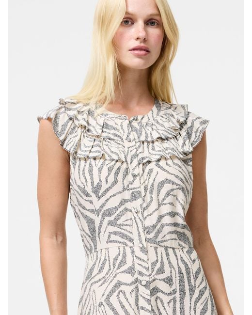 French Connection White Josie Midi Dress