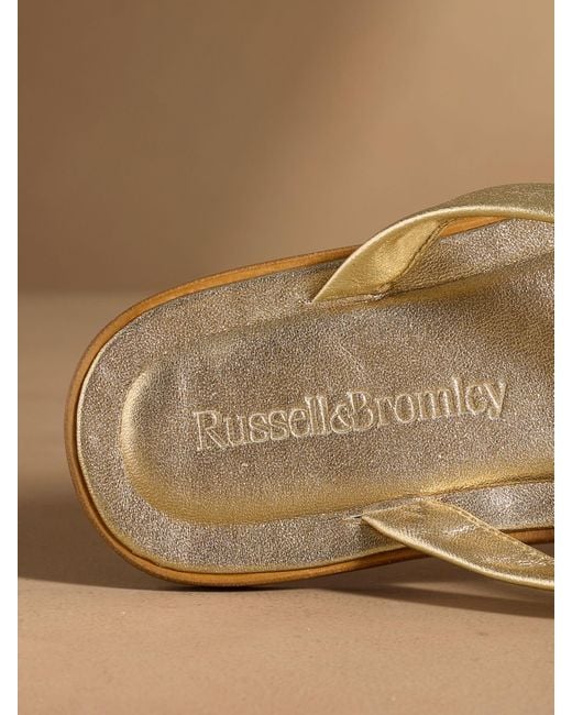 Russell & Bromley Natural Beck Crossover Toe Loop Sandals